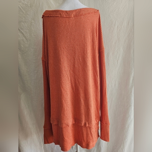 Free People North Shore Tunic Womens Top Sz M Oversize Waffle Knit Comfort - Picture 7 of 15